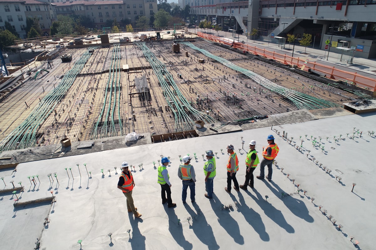 Het team van T-Pro Construct op de werf